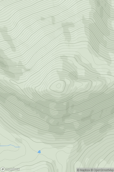 Thumbnail image for Garbh Bheinn [Loch Leven to Rannoch Station] showing contour plot for surrounding peak